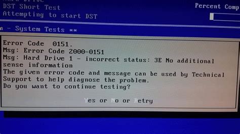 dell error code 0151